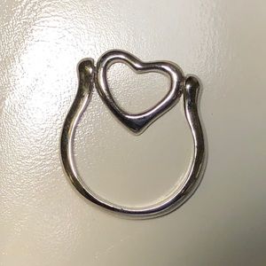 Rotating Reversible Heart Sterling Silver Ring-925